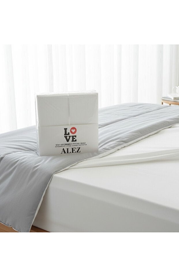 Premium Sıvı Geçirmez Sessiz Alez | 100x200+30 cm Fitted | Tensel Kumaş