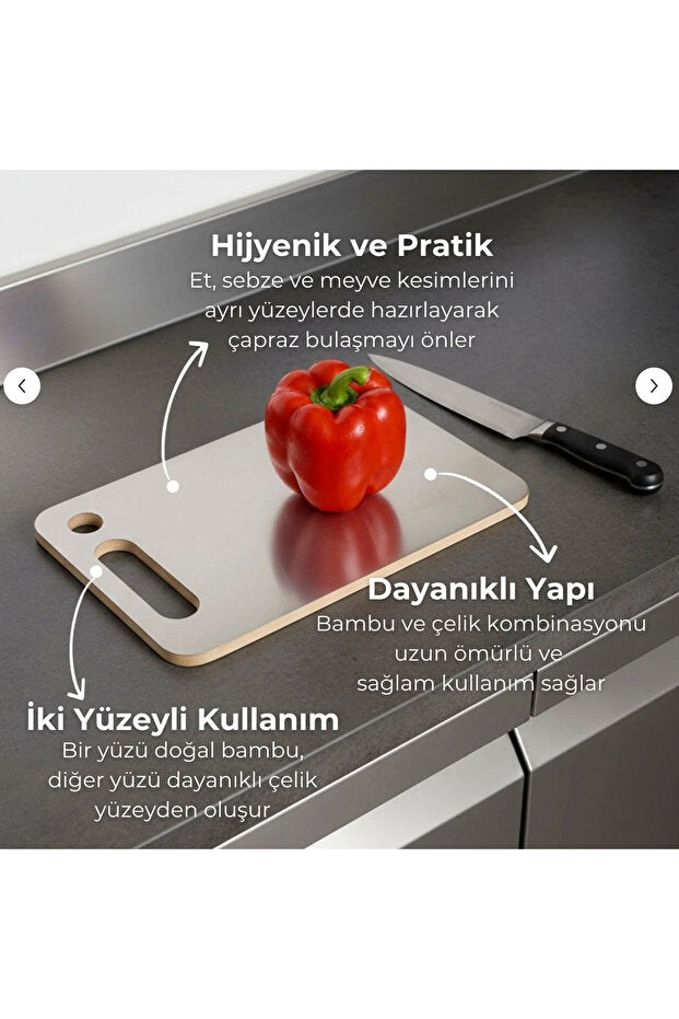 Bambum Stan Çift Taraflı Kesme Tahtası 20x30 cm