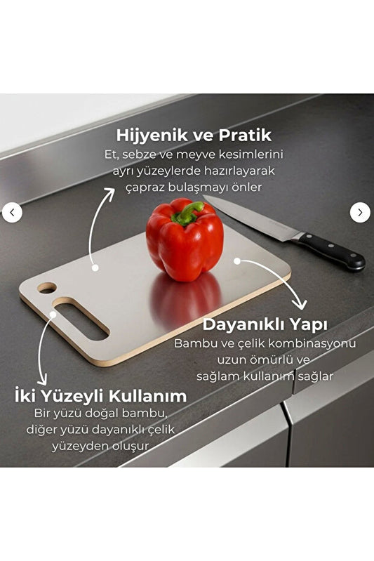 Bambum Stan Çift Taraflı Kesme Tahtası 20x30 cm